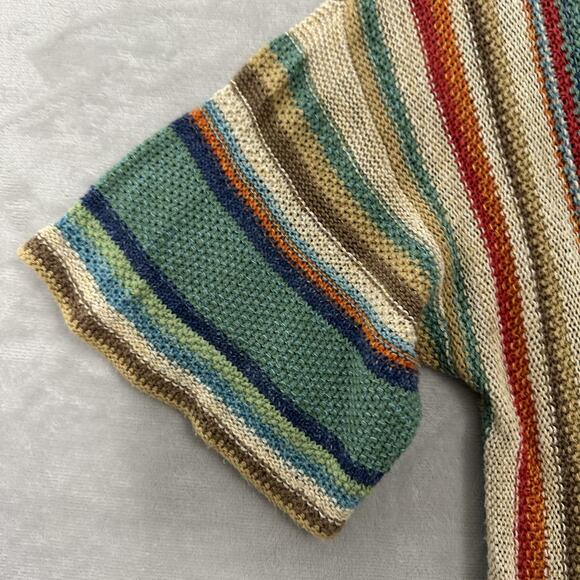 Lauren Ralph Lauren Striped Serape Southwest Western Cardigan Linen Womens Small - Picture 4 of 12